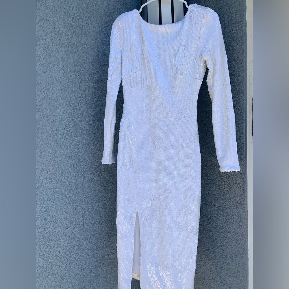 Sequins Dress the Population White sequence dress